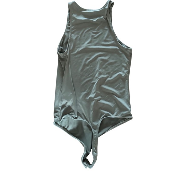 Express Body Contour Bodysuit Size Small Sage Green Sleeveless - Picture 2 of 3